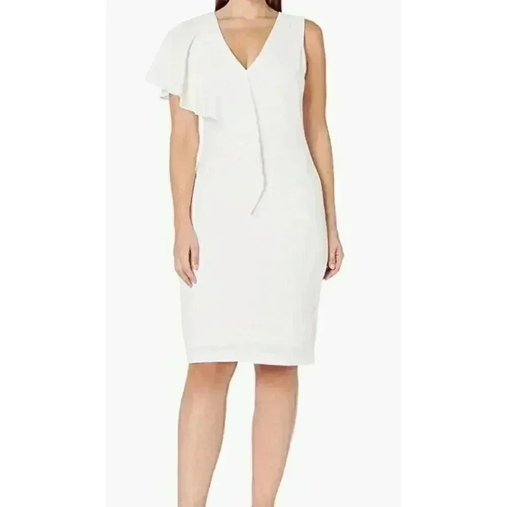 Black Halo Kora Sheath Dress, Sugar (Ivory White), Size 10 NWT Cocktail Wedding